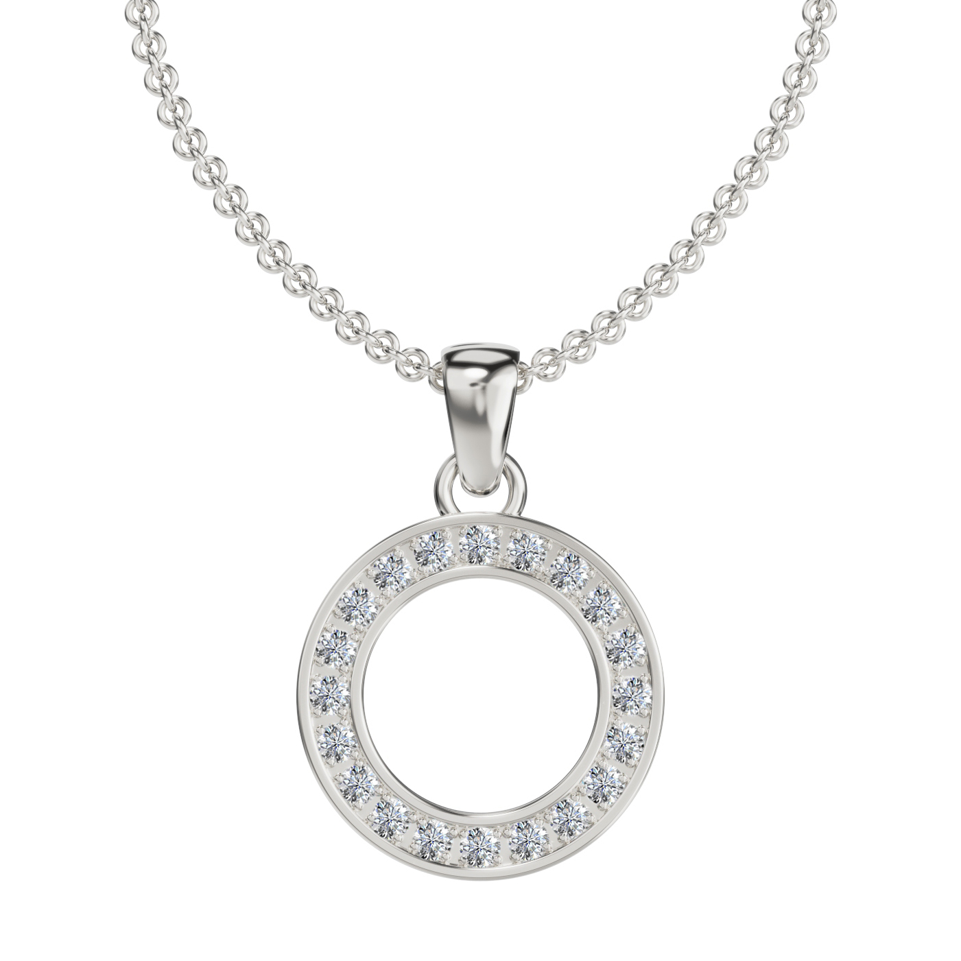 Valkokultainen Halo riipus Yht 0 30ct Kultasep t Andreasen