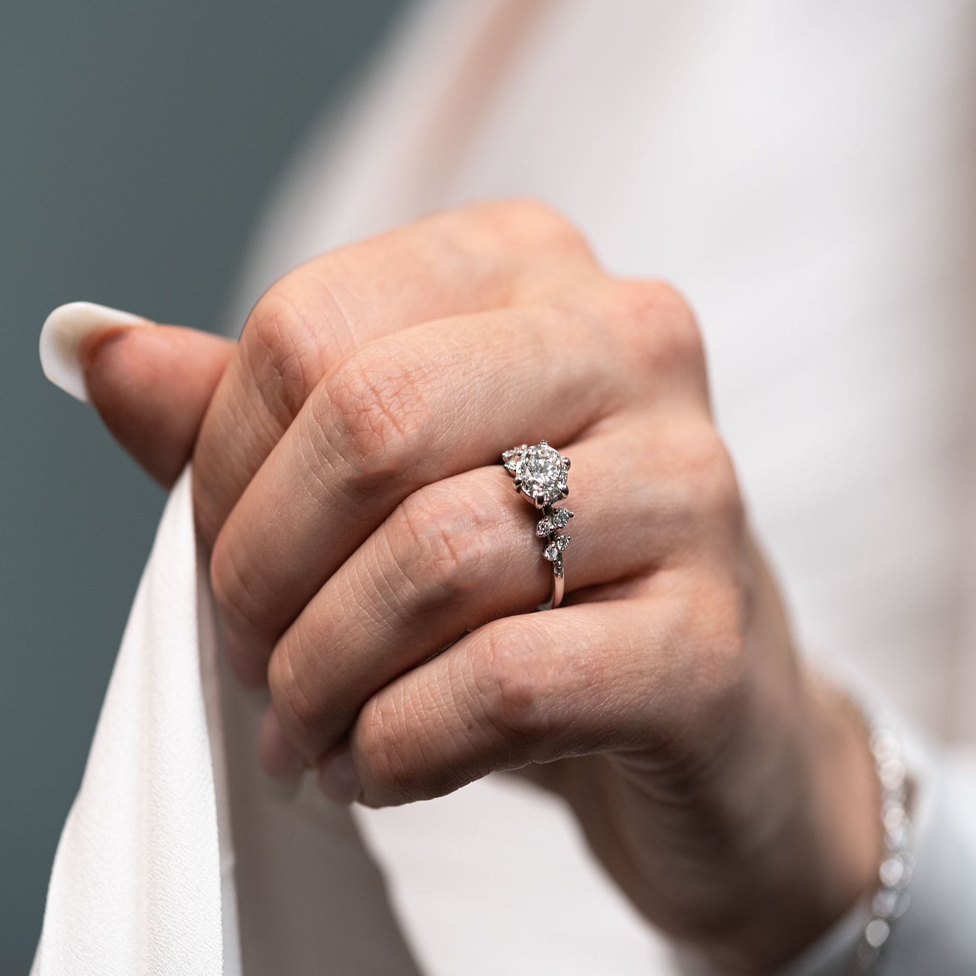 Ruusu vihkisormus briljantilla keltakulta - Image 2