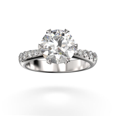 Adalmiina briljantti vihkisormus valkokulta